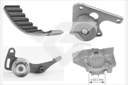 Водяной насос + комплект зубчатого ремня HUTCHINSON KH 01WP12